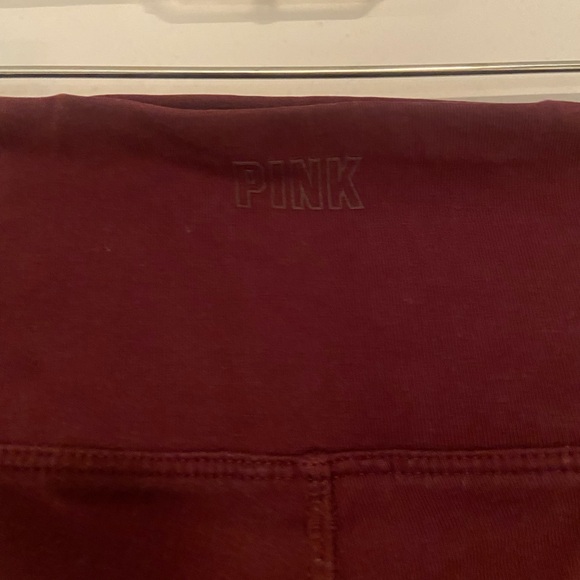 PINK Victoria's Secret Maroon Leggings - Picture 5 of 5